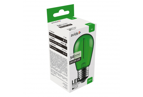Decor LED Filament bulb  1W E27 Green