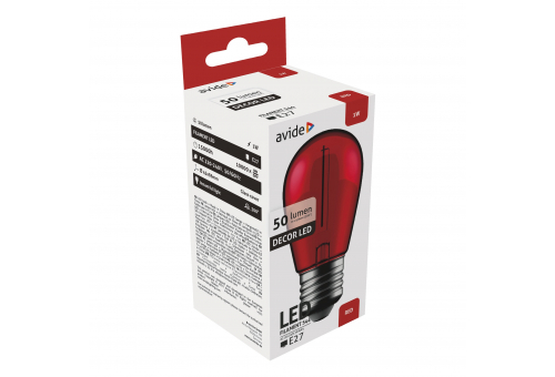 Decor LED Filament bulb  1W E27 Red