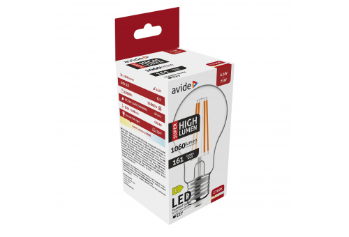 LED Filament Globe 6.6W E27 A60 WW 2700K Super High Lumen