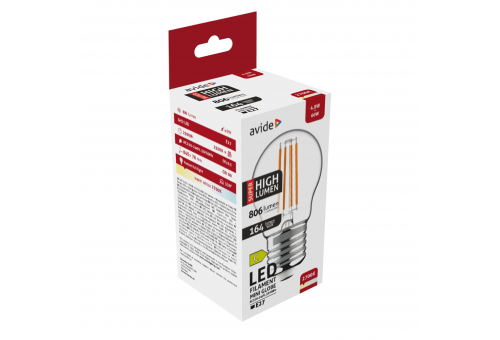 LED Filament Mini Globe 4.9W E27 WW 2700K Super High Lumen