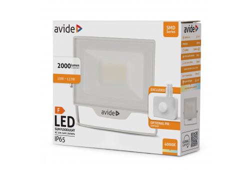 LED Flutlicht mit optionalem PIR-Sensor SMD 20W NW 4000K Weiß