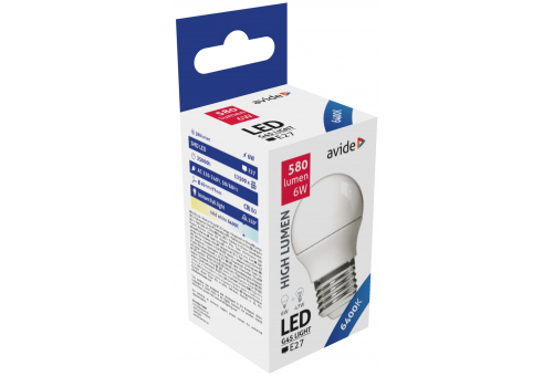 LED Birnenform Mini G45 6W E27 CW 6400K