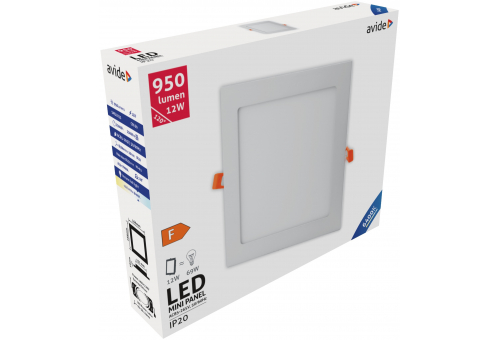 LED Einbaubare Rechteckige Deckenleuchte Alu 12W CW 6400K