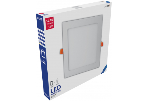 LED Einbaubare Rechteckige Deckenleuchte Alu 15W CW 6400K