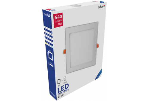 LED Einbaubare Rechteckige Deckenleuchte Alu 9W CW 6400K