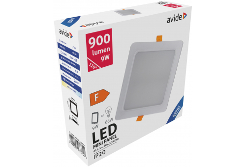 LED Einbaubare Rechteckige Deckenleuchte Plastik 9W CW 6400K