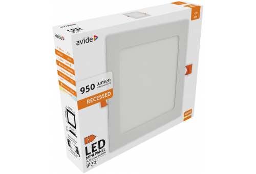 LED Einbaubare Rechteckige Deckenleuchte Alu 12W NW 4000K