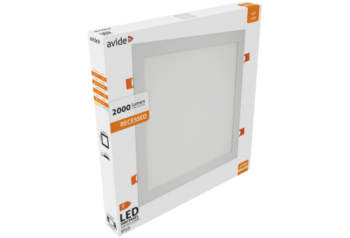 LED Einbaubare Rechteckige Deckenleuchte Alu 24W NW 4000K