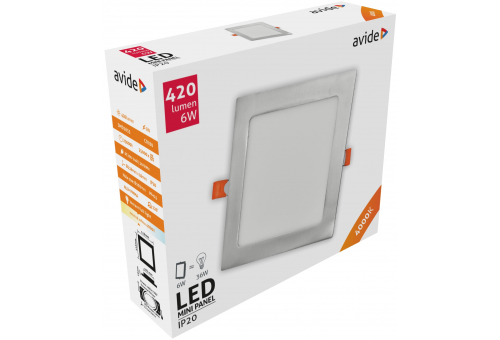 LED Einbaubare Rechteckige Deckenleuchte Alu Satin Nickel 6W NW 4000K