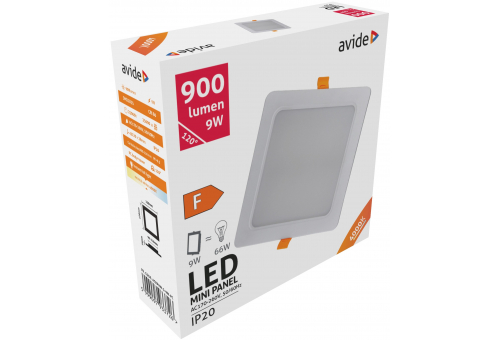 LED Einbaubare Rechteckige Deckenleuchte Plastik 9W NW 4000K