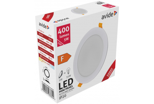 LED Einbaubar Rund Deckenleuchte Plastik 5W WW 3000K