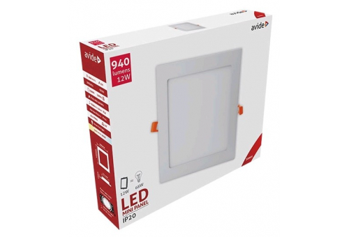 LED Einbaubare Rechteckige Deckenleuchte Alu 12W WW 3000K