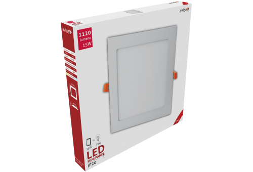 LED Einbaubare Rechteckige Deckenleuchte Alu 15W WW 3000K