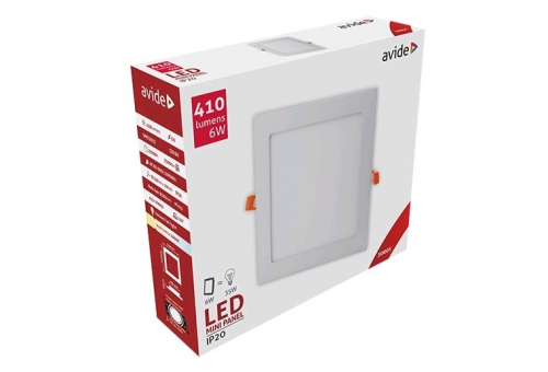 LED Einbaubare Rechteckige Deckenleuchte Alu 6W WW 3000K