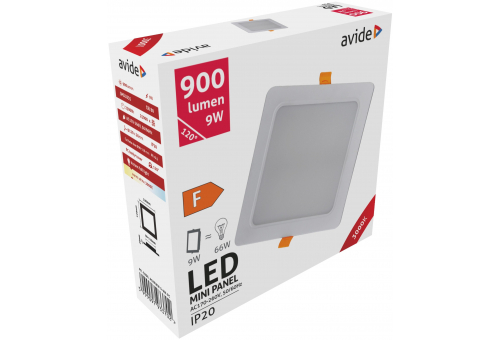 LED Einbaubare Rechteckige Deckenleuchte Plastik 9W WW 3000K