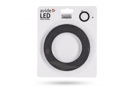 Avide Panelkeret Fekete kerek, 6W beépíthető ALU panelhez