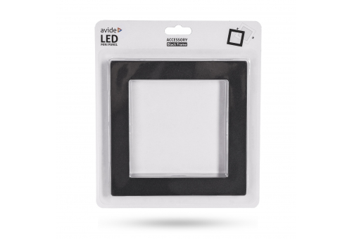 Avide Panelkeret Fekete négyzetes, 12W beépíthető ALU panelhez