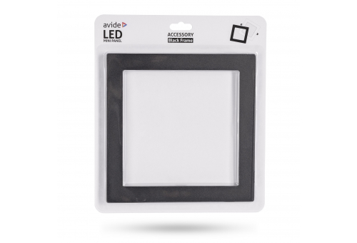 Avide Panelkeret Fekete négyzetes, 18W beépíthető ALU panelhez