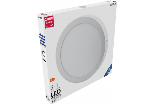 LED Deckenleuchte wandmontierbar Alu 24W CW 6400K
