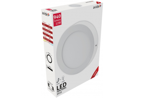 LED Deckenleuchte wandmontierbar Alu 12W WW 3000K