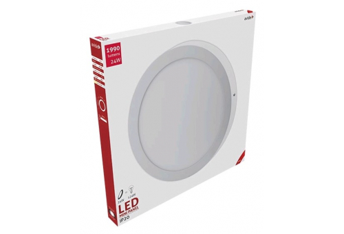 LED Deckenleuchte wandmontierbar Alu 24W WW 3000K