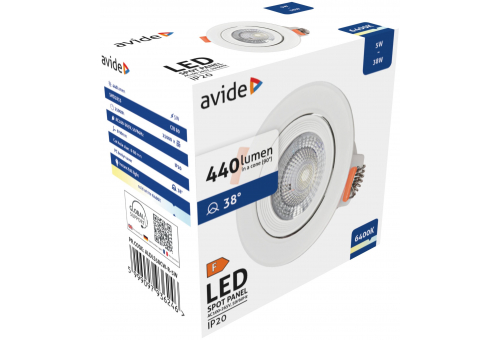 LED Vstavané bodové svetlo 38° Okrúhly 5W CW