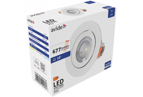 LED Vstavané bodové svetlo 38° Okrúhly 7W CW