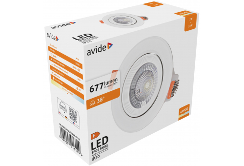 LED Vstavané bodové svetlo 38° Okrúhly 7W NW