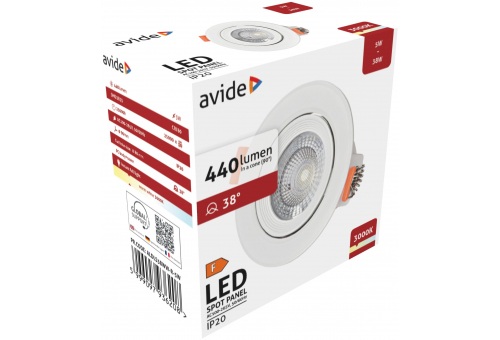 LED Vstavané bodové svetlo 38° Okrúhly 5W WW