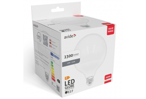 Avide Value LED G120 SMD Globe Opal E27 23W WW 3000K