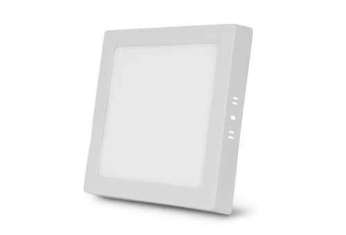 Stropné svietidlo LED, prisadené, štvorcové, hliníkové, 18W, CCT, IP44/IP20