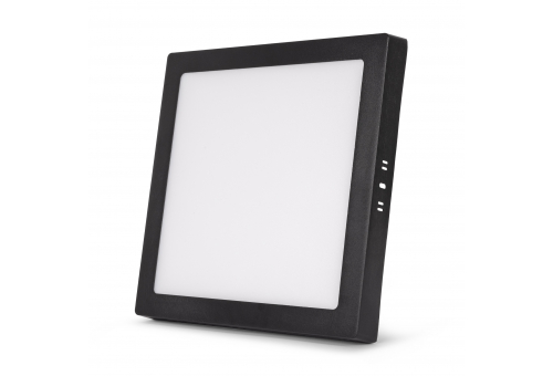 Avide LED Ceiling Lamp Surface Mounted Panel Square ALU 24W CCT IP44/IP20 Black