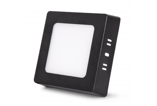 Avide LED Ceiling Lamp Surface Mounted Panel Square ALU 6W CCT IP44/IP20 Black