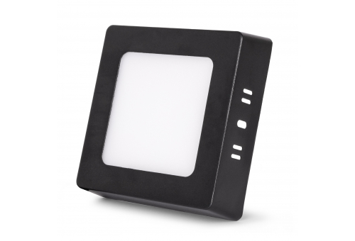 Avide LED Falra Szerelhető Négyzetes Mennyezeti Lámpa ALU 6W CCT IP44/IP20 Fekete