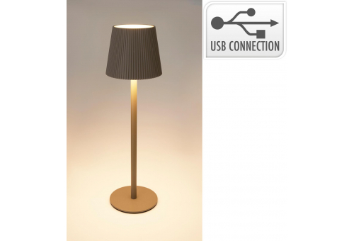 Asztali Lámpa 105x105x362mm USB-vel, WW Sötétszürke Dimmelhető