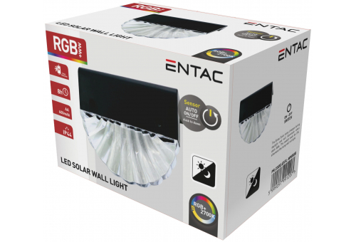 Solar Fence Plastic Lamp WW+RGB