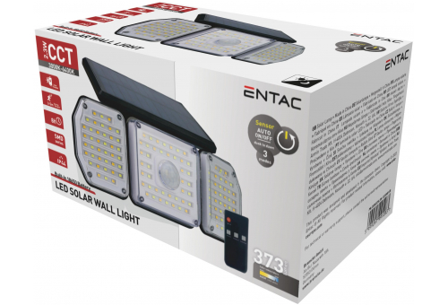 Solar Plastic Wall Lamp 2.3W SMD 3 head with PIR + IR