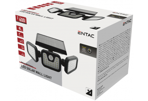 Napelemes plast Nástenná lampa 15W SMD 3 fej s pohybovým snímačom