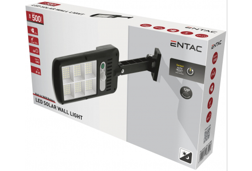 Entac Napelemes Műanyag Fali lámpa 5W SMD mozgásérzékelővel